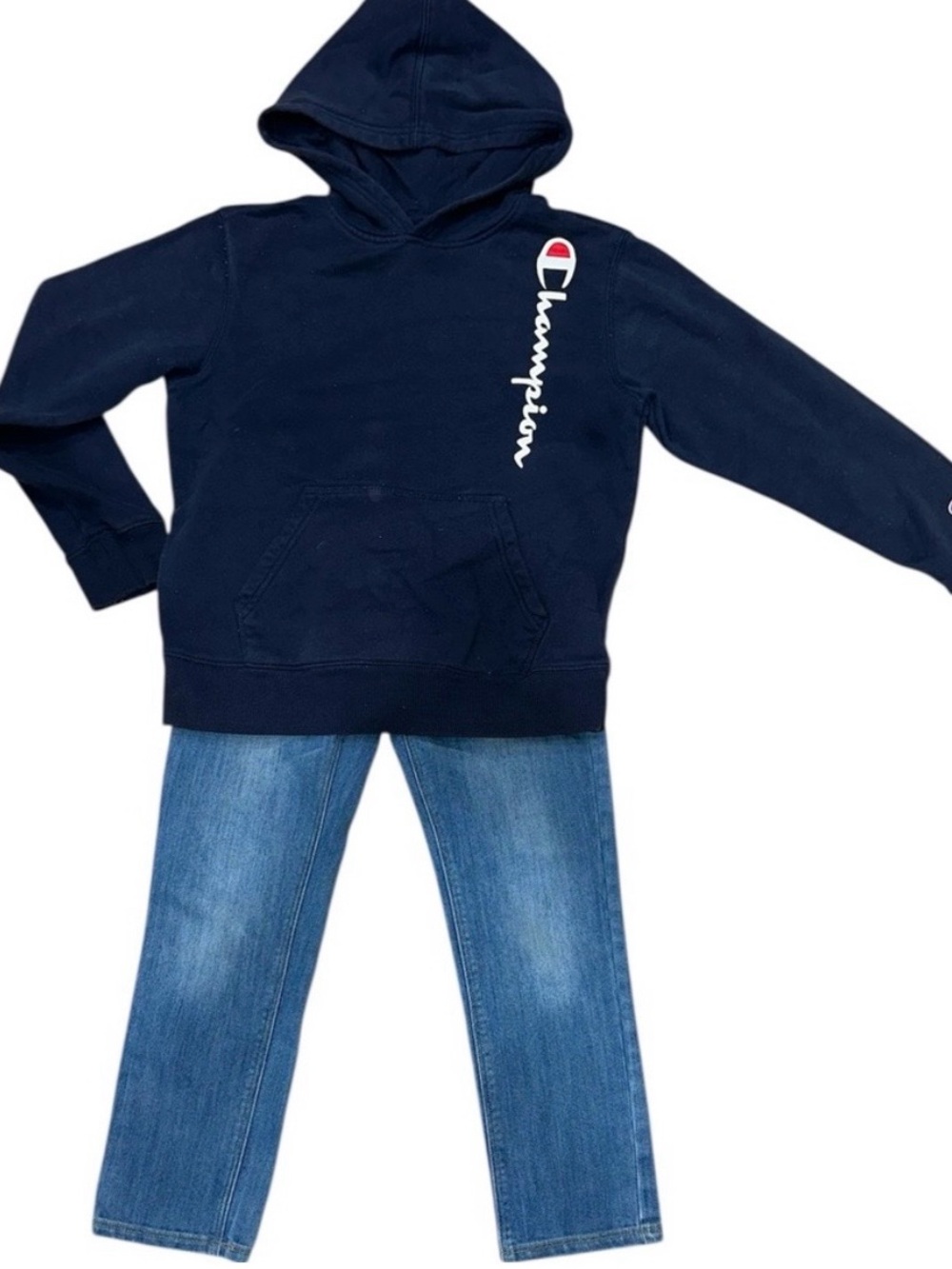 Boys Champion Hoodie & Guess Jeans Bundle Sizes Medium & 7